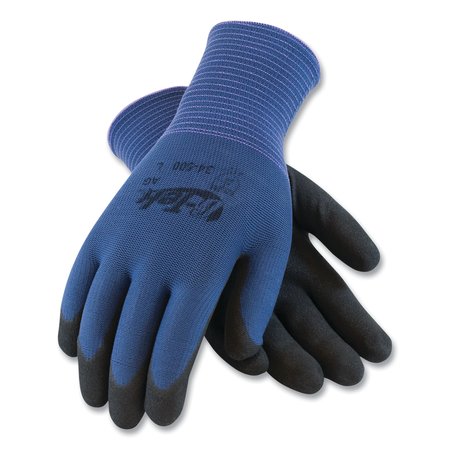 G-TEK GP Nitrile-Coated Nylon Gloves, Medium, Blue/Black, Pair, PK12, 12PK 34-500/M